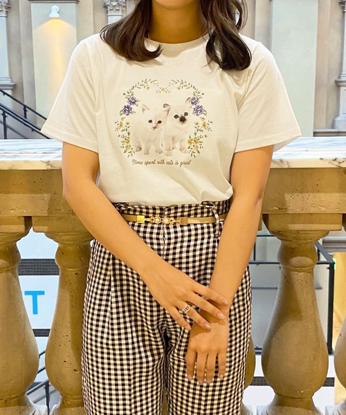 apres jour（アプレジュール）の「アソートプリントバックロゴT【ZOZOTOWN限定アイテム】【6AP】（Tシャツ/カットソー・レディース・ホワイト系その他3/モカ/ラベンダー/アイボリー/ホワイト系その他2/ライトピンク/オフホワイト/ホワイト系その他・X-LARGE/フリー）」の6枚目の写真