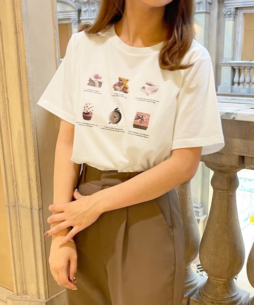 apres jour（アプレジュール）の「アソートプリントバックロゴT【ZOZOTOWN限定アイテム】【6AP】（Tシャツ/カットソー・レディース・ホワイト系その他3/モカ/ラベンダー/アイボリー/ホワイト系その他2/ライトピンク/オフホワイト/ホワイト系その他・X-LARGE/フリー）」の10枚目の写真