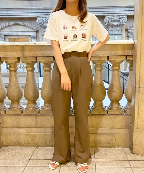 apres jour（アプレジュール）の「アソートプリントバックロゴT【ZOZOTOWN限定アイテム】【6AP】（Tシャツ/カットソー・レディース・ホワイト系その他3/モカ/ラベンダー/アイボリー/ホワイト系その他2/ライトピンク/オフホワイト/ホワイト系その他・X-LARGE/フリー）」の16枚目の写真