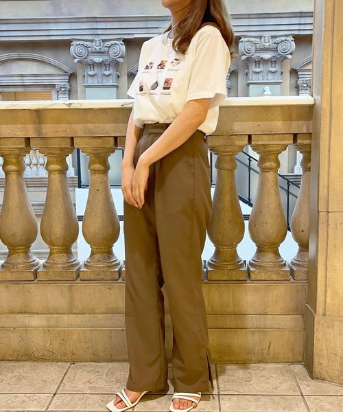 apres jour（アプレジュール）の「アソートプリントバックロゴT【ZOZOTOWN限定アイテム】【6AP】（Tシャツ/カットソー・レディース・ホワイト系その他3/モカ/ラベンダー/アイボリー/ホワイト系その他2/ライトピンク/オフホワイト/ホワイト系その他・X-LARGE/フリー）」の17枚目の写真