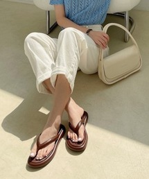 HALEY PESCA/ラウンドトゥ 厚底トングサンダル