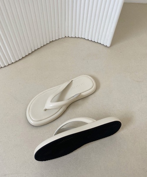 HALEY PESCA（ヘーリーペスカ）の「HALEY PESCA/ラウンドトゥ 厚底トングサンダル（サンダル・レディース・ブラウン/ブラック/ホワイト/アイボリー・36/38/37/39）」の16枚目の写真