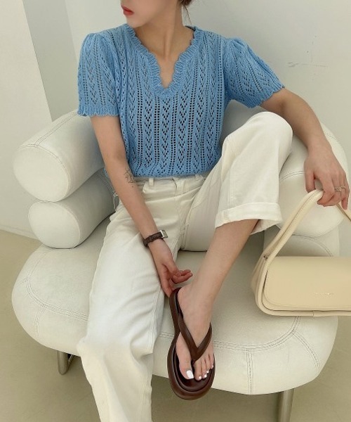 HALEY PESCA（ヘーリーペスカ）の「HALEY PESCA/ラウンドトゥ 厚底トングサンダル（サンダル・レディース・ブラウン/ブラック/ホワイト/アイボリー・36/38/37/39）」の10枚目の写真