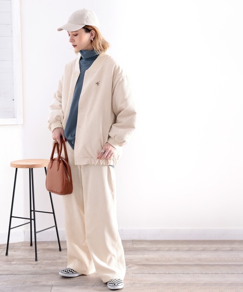 classicalelf（クラシカルエルフ）の「ワイドなのに美シルエット。セットアップも楽しめるコーデュロイパンツ。（その他パンツ・レディース・チャコールグレー/ベージュ/ブラウン/モカ・SMALL/MEDIUM/LARGE/X-LARGE/XX-LARGE）」の16枚目の写真