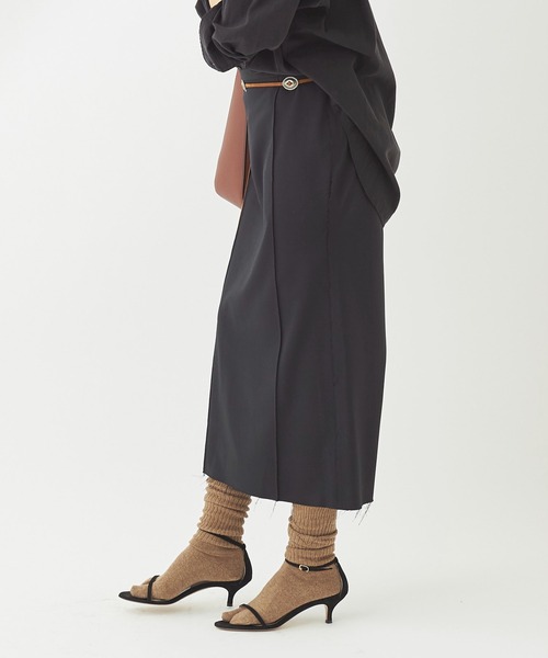 R'IAM(リアム)の「【R’IAM】センタープレス スカート◆(スカート・レディース・ブラック/ブラウン・34/36/38)」の5枚目の写真