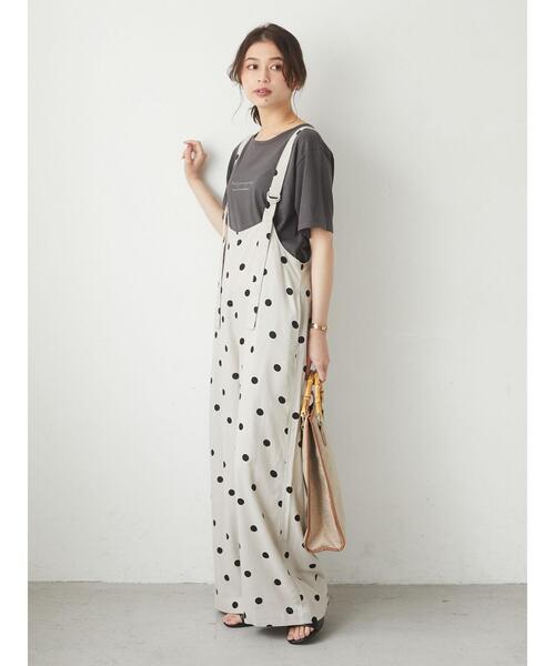 Green　Parks（グリーンパークス）の「バックロゴPtTシャツ＊（Tシャツ/カットソー・レディース・オフホワイト/ベージュ/チャコールグレー・FREE）」の7枚目の写真