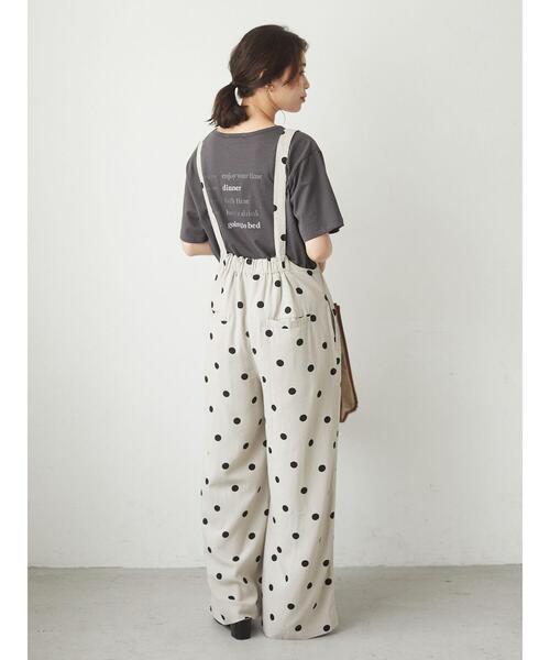 Green　Parks（グリーンパークス）の「バックロゴPtTシャツ＊（Tシャツ/カットソー・レディース・オフホワイト/ベージュ/チャコールグレー・FREE）」の8枚目の写真