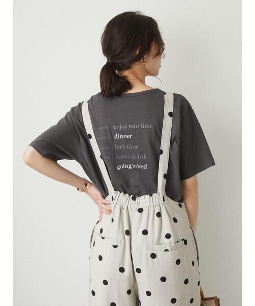 Green　Parks（グリーンパークス）の「バックロゴPtTシャツ＊（Tシャツ/カットソー・レディース・オフホワイト/ベージュ/チャコールグレー・FREE）」の10枚目の写真