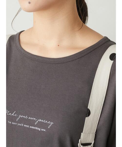 Green　Parks（グリーンパークス）の「バックロゴPtTシャツ＊（Tシャツ/カットソー・レディース・オフホワイト/ベージュ/チャコールグレー・FREE）」の12枚目の写真