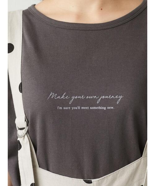 Green　Parks（グリーンパークス）の「バックロゴPtTシャツ＊（Tシャツ/カットソー・レディース・オフホワイト/ベージュ/チャコールグレー・FREE）」の14枚目の写真