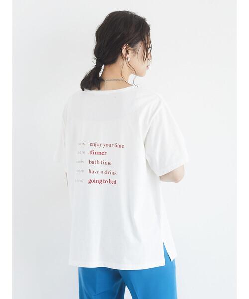 Green　Parks（グリーンパークス）の「バックロゴPtTシャツ＊（Tシャツ/カットソー・レディース・オフホワイト/ベージュ/チャコールグレー・FREE）」の16枚目の写真