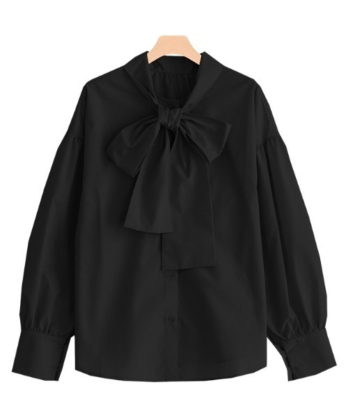 Pierrot（ピエロ）の「マルチwayビックリボンブラウス（シャツ/ブラウス・レディース・ライトグレー/オフホワイト/ネイビー/ブラック・M/L）」の5枚目の写真