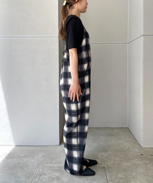 CAPRICIEUX LE'MAGE(カプリシューレマージュ)の「チェックキャミロンパース(サロペット/オーバーオール・レディース・グリーン/レッド・FREE)」の11枚目の写真