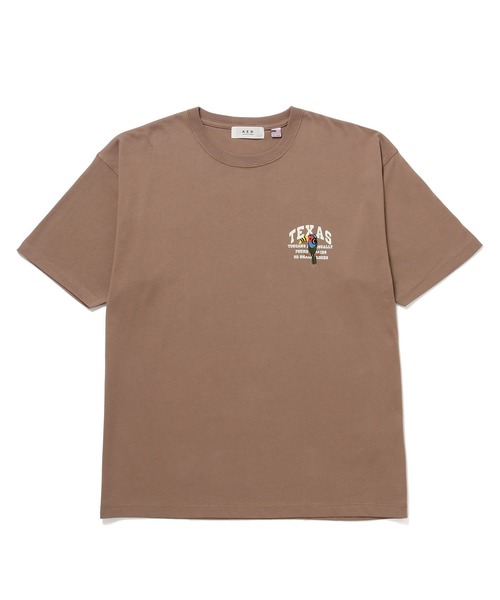 ADAM ET ROPE'(アダムエロペ)の「【アウトレット店舗・WEB限定】USAミニカレッジTシャツ(Tシャツ/カットソー・メンズ・ホワイト/ベージュ/グリーン・M/L/LL)」の1枚目の写真