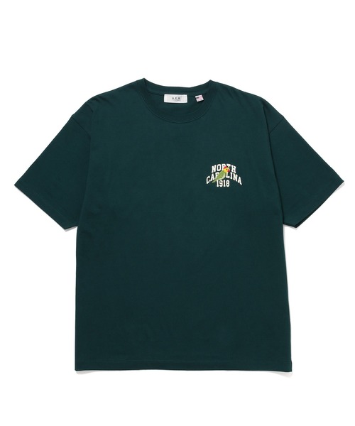 ADAM ET ROPE'(アダムエロペ)の「【アウトレット店舗・WEB限定】USAミニカレッジTシャツ(Tシャツ/カットソー・メンズ・ホワイト/ベージュ/グリーン・M/L/LL)」の3枚目の写真