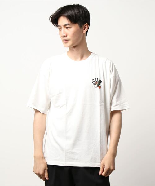 ADAM ET ROPE'(アダムエロペ)の「【アウトレット店舗・WEB限定】USAミニカレッジTシャツ(Tシャツ/カットソー・メンズ・ホワイト/ベージュ/グリーン・M/L/LL)」の16枚目の写真