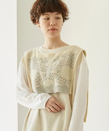 nitca（ニトカ）の「トライバルヘキサゴンジャカード ニット襟（付け襟・レディース）」