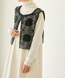 nitca | トライバルヘキサゴンジャカード ニット襟(付け襟)