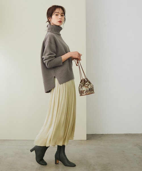 ROPE'（ロペ）の「ジャガード巾着ミニバッグ（ハンドバッグ・レディース・ベージュ/ブルー・FREE）」の7枚目の写真