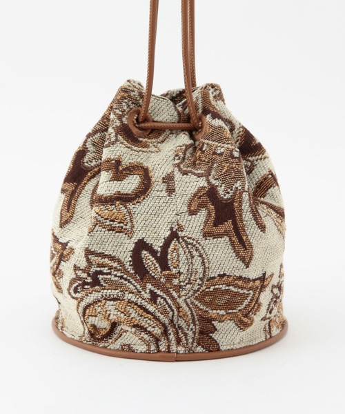 ROPE'（ロペ）の「ジャガード巾着ミニバッグ（ハンドバッグ・レディース・ベージュ/ブルー・FREE）」の13枚目の写真