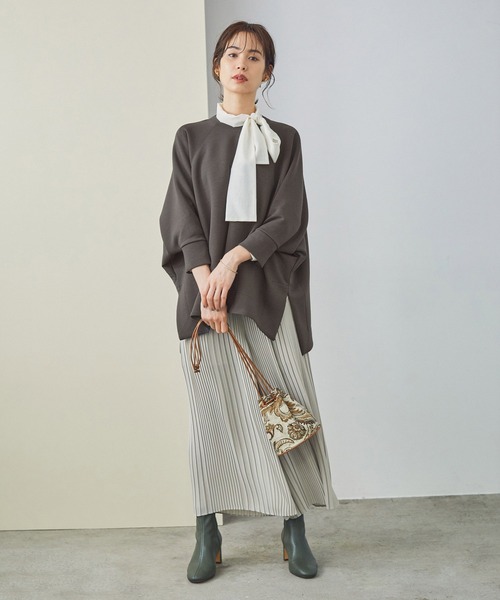 ROPE'（ロペ）の「ジャガード巾着ミニバッグ（ハンドバッグ・レディース・ベージュ/ブルー・FREE）」の6枚目の写真