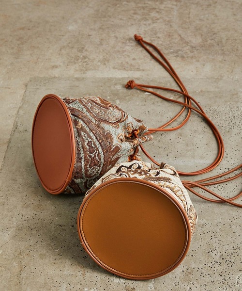 ROPE'（ロペ）の「ジャガード巾着ミニバッグ（ハンドバッグ・レディース・ベージュ/ブルー・FREE）」の18枚目の写真