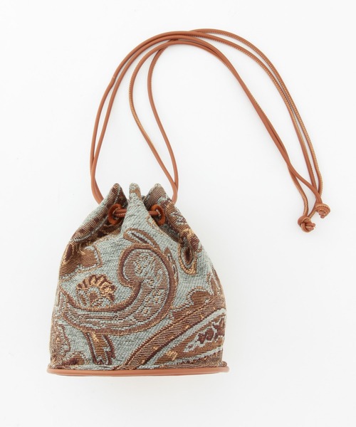 ROPE'（ロペ）の「ジャガード巾着ミニバッグ（ハンドバッグ・レディース・ベージュ/ブルー・FREE）」の17枚目の写真