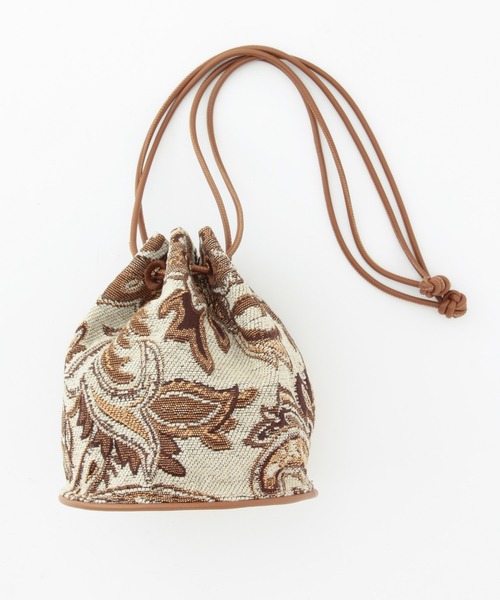 ROPE'（ロペ）の「ジャガード巾着ミニバッグ（ハンドバッグ・レディース・ベージュ/ブルー・FREE）」の16枚目の写真