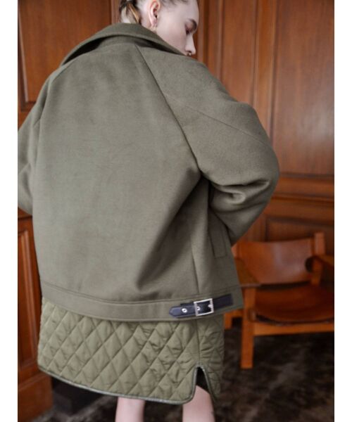 EVRIS（エヴリス）の「ライダースレイヤードブルゾン（ブルゾン・レディース・ブラック/カーキ・FREE）」の20枚目の写真