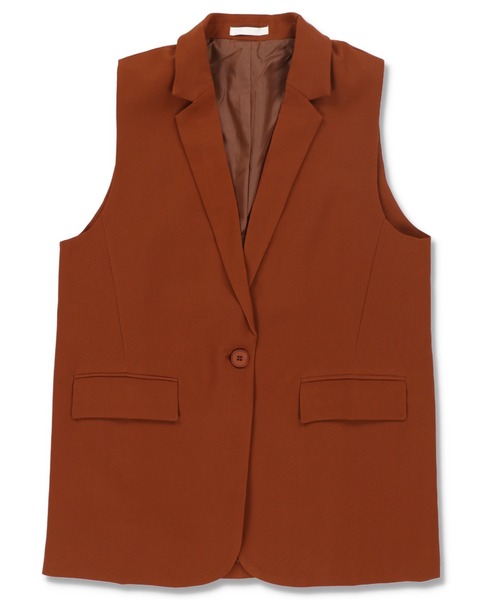 SPINNS(スピンズ)の「【セットアップ対応】テーラードベスト(ベスト・レディース・ブラック/ベージュ/ブラウン/グリーン・ONESIZE)」の19枚目の写真