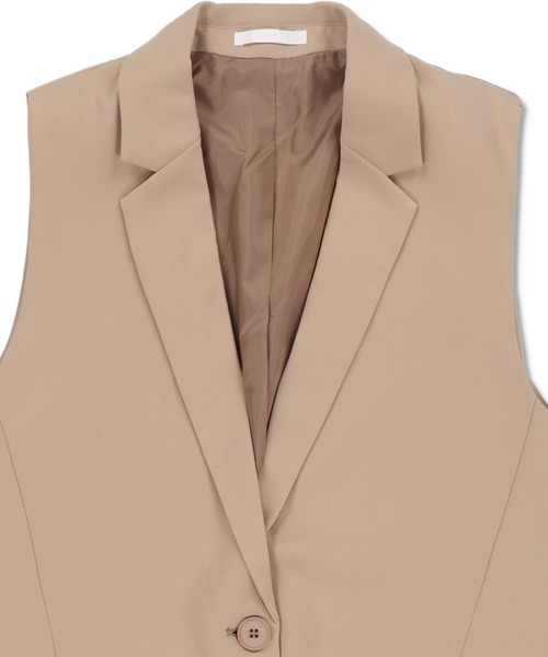 SPINNS(スピンズ)の「【セットアップ対応】テーラードベスト(ベスト・レディース・ブラック/ベージュ/ブラウン/グリーン・ONESIZE)」の10枚目の写真