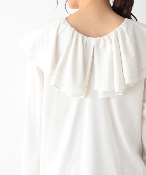 GLOBAL WORK（グローバルワーク）の「3WAY襟フリルブラウス/959694（シャツ/ブラウス・レディース・ブラック/キャメル/ホワイト・LARGE/MEDIUM）」の20枚目の写真