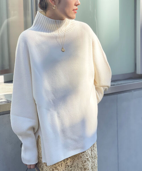 NOLLEY’S（ノーリーズ）の「◇【WEB限定カラーあり】CHESS ハイネックプルオーバーニット（ニット/セーター・レディース・オフホワイト/グリーン/オリーブ/ミント/ブルー/イエロー/ベビーピンク・38）」の17枚目の写真