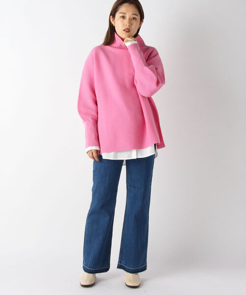 NOLLEY’S（ノーリーズ）の「◇【WEB限定カラーあり】CHESS ハイネックプルオーバーニット（ニット/セーター・レディース・オフホワイト/グリーン/オリーブ/ミント/ブルー/イエロー/ベビーピンク・38）」の12枚目の写真