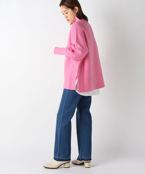 NOLLEY’S（ノーリーズ）の「◇【WEB限定カラーあり】CHESS ハイネックプルオーバーニット（ニット/セーター・レディース・オフホワイト/グリーン/オリーブ/ミント/ブルー/イエロー/ベビーピンク・38）」の21枚目の写真