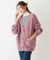 SHOO・LA・RUE | 【五明祐子さん着用商品】ざっくりカノコケーブルカーディガン(カーディガン/ボレロ)