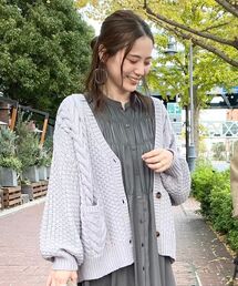 SHOO・LA・RUE | ざっくりカノコケーブルカーディガン(カーディガン/ボレロ)