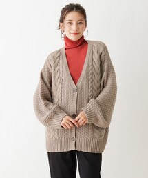 SHOO・LA・RUE | 【五明祐子さん着用商品】ざっくりカノコケーブルカーディガン(カーディガン/ボレロ)