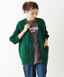 SHOO・LA・RUE | 【五明祐子さん着用商品】ざっくりカノコケーブルカーディガン(カーディガン/ボレロ)