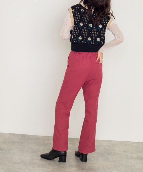 w closet(ダブルクローゼット)の「前スリットセミフレアパンツ(その他パンツ・レディース・ブラック/カーキ/グリーン/ピンク系その他・S/M)」の8枚目の写真