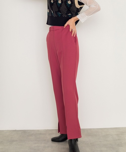 w closet(ダブルクローゼット)の「前スリットセミフレアパンツ(その他パンツ・レディース・ブラック/カーキ/グリーン/ピンク系その他・S/M)」の13枚目の写真