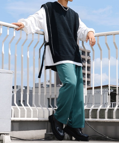 Ellno Loset（エルノロゼット）の「ニットベスト×ロンＴセット（ニット/セーター・メンズ・ブラック・MEDIUM/LARGE）」の10枚目の写真