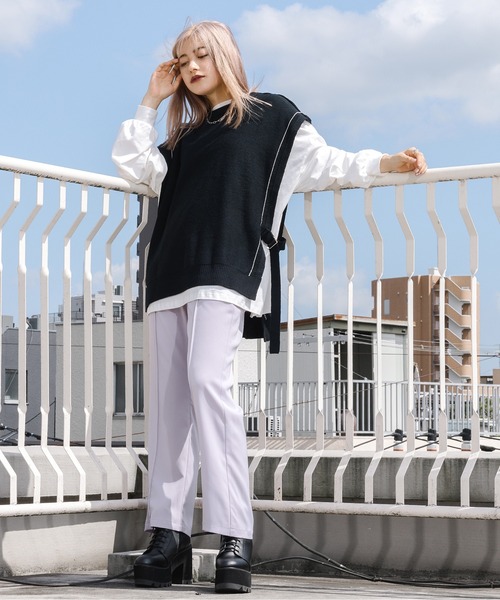 Ellno Loset（エルノロゼット）の「ニットベスト×ロンＴセット（ニット/セーター・メンズ・ブラック・MEDIUM/LARGE）」の16枚目の写真