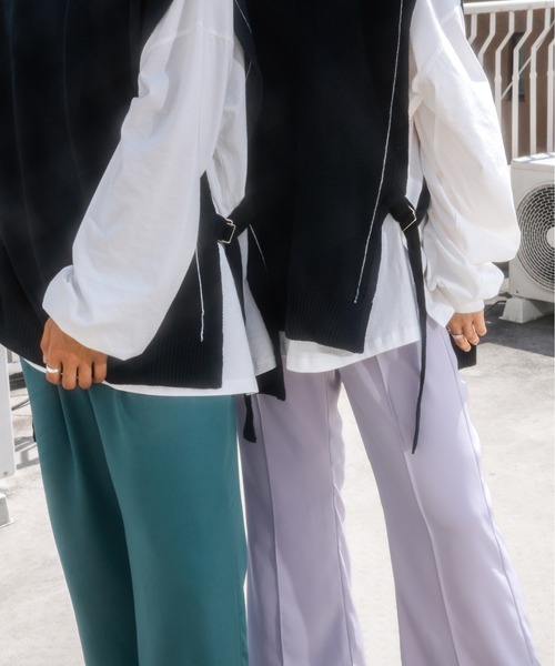 Ellno Loset（エルノロゼット）の「ニットベスト×ロンＴセット（ニット/セーター・メンズ・ブラック・MEDIUM/LARGE）」の7枚目の写真