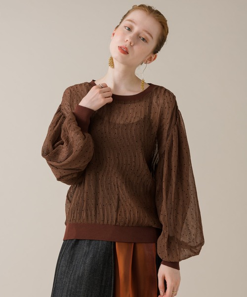 ROSIEE（ロージー）の「ROSIEE シアードットブラウス（シャツ/ブラウス・レディース・ブラック/ブラウン・FREE）」の19枚目の写真