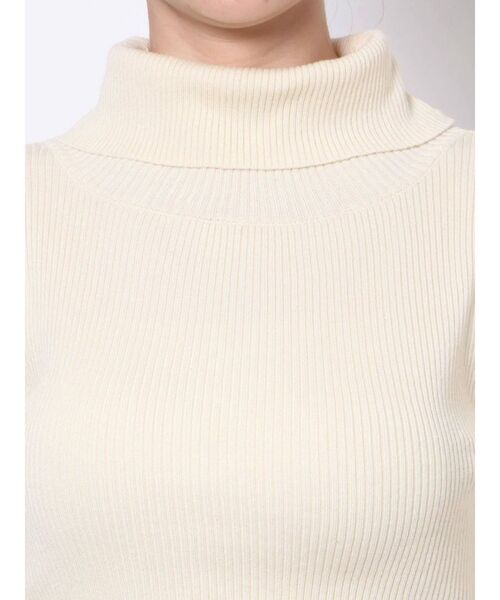 EVRIS（エヴリス）の「タートルショートリブニットトップス（ニット/セーター・レディース・ホワイト/ブラック/パープル/カーキ・FREE）」の13枚目の写真