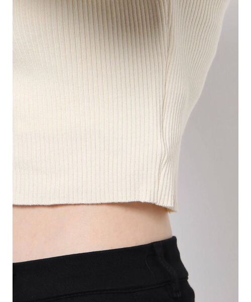 EVRIS（エヴリス）の「タートルショートリブニットトップス（ニット/セーター・レディース・ホワイト/ブラック/パープル/カーキ・FREE）」の11枚目の写真