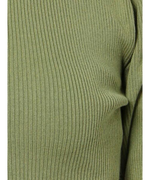 EVRIS（エヴリス）の「タートルショートリブニットトップス（ニット/セーター・レディース・ホワイト/ブラック/パープル/カーキ・FREE）」の8枚目の写真