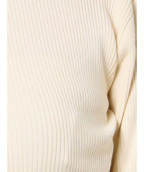 EVRIS（エヴリス）の「タートルショートリブニットトップス（ニット/セーター・レディース・ホワイト/ブラック/パープル/カーキ・FREE）」の7枚目の写真