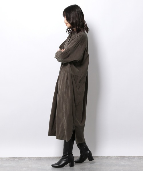 LAKOLE(ラコレ)の「コーデュロイノーカラーワンピース / 218788(シャツワンピース・レディース・チャコール/ブラウン/アイボリー/カーキ・SMALL/MEDIUM)」の19枚目の写真